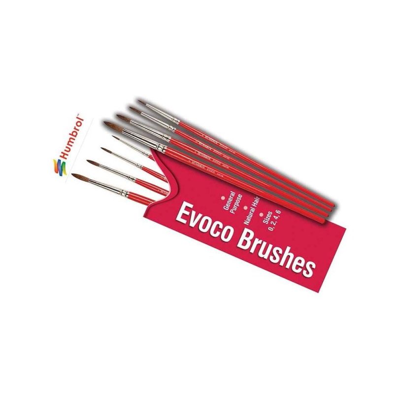 Humbrol Evoco Brush Pack (0-2-4-6) AG4150