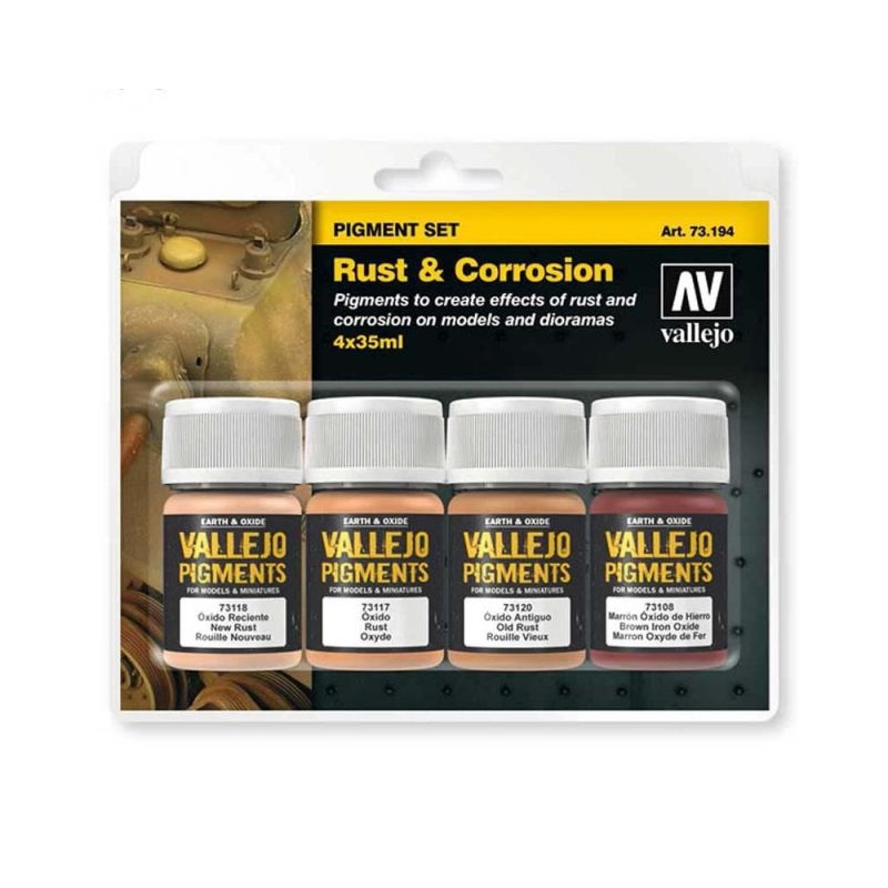 Vallejo Pigment Set Rust & Corrosion 73.194