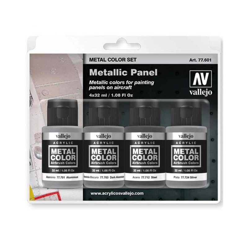 Vallejo Metal Color Set - Metallic Panel 77.601