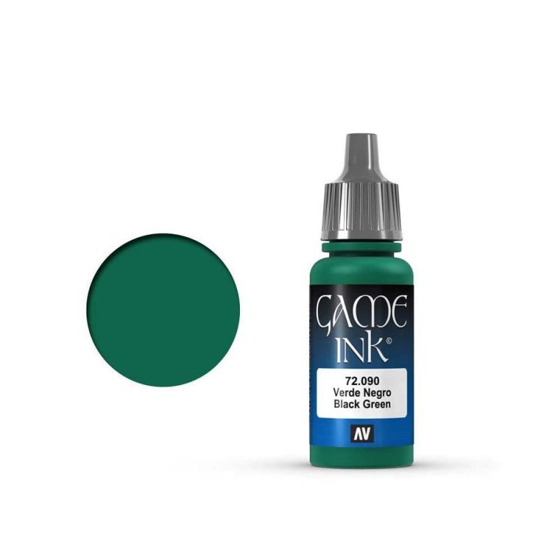Vallejo Game Color Game Ink Inky Black Green (17ml) 72.09