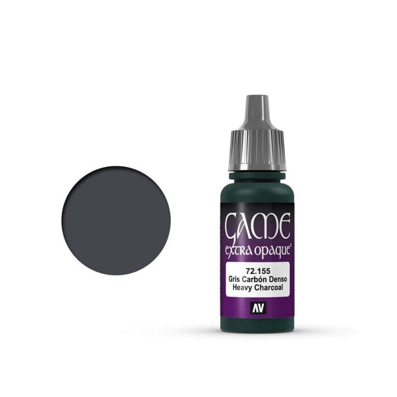 Vallejo Game Color Extra Opaque Heavy Charcoal (17ml) 72.155