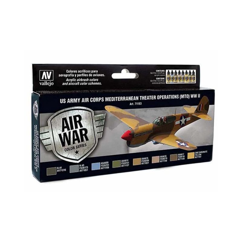 Vallejo Model Air Paint Set Paint US Air Corps MTO WWII  71.183