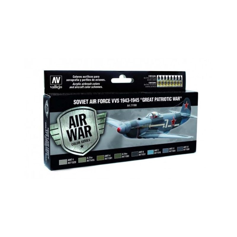 Vallejo Model Air Paint Set Soviet Air Force VVS 1943 45  71.198