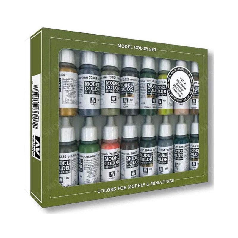 Vallejo WWII German Camouflage Paint Set 70.114