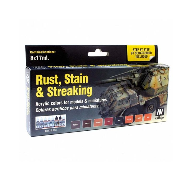 Vallejo Rust Stains and Streaking Paint Set 70.183