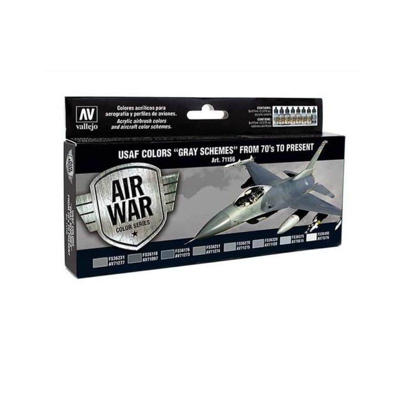 Vallejo Paint Set USAF Colors Gray Schemes From 71.156