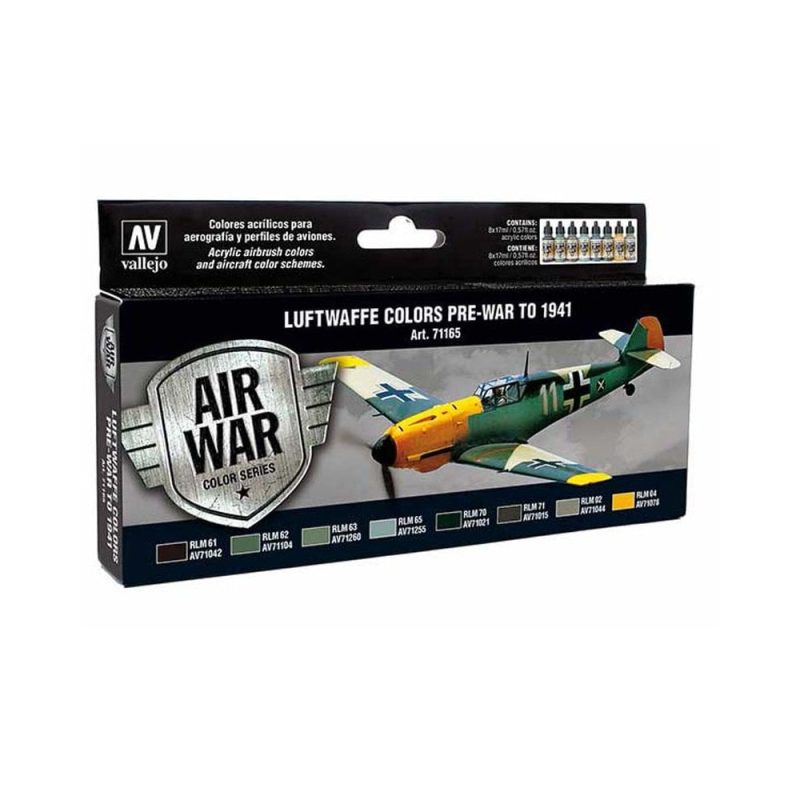 Vallejo Paint Set Luftwaffe Pre-War to 1941 71.165
