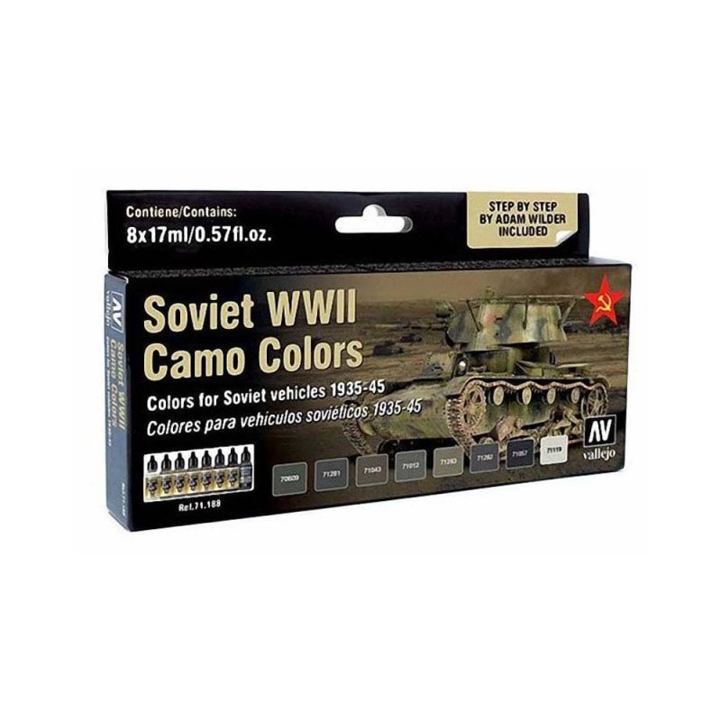 Vallejo Paint Set Soviet AFV WWII Camo Colours Set 71.188