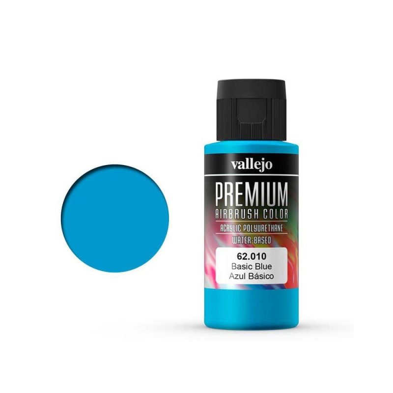 Vallejo Premium Airbrush Color Basic Blue (60ml) 62.010