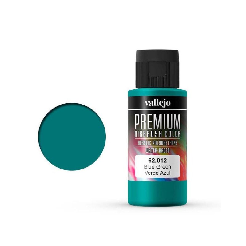 Vallejo Premium Airbrush Color Blue Green (60ml) 62.012
