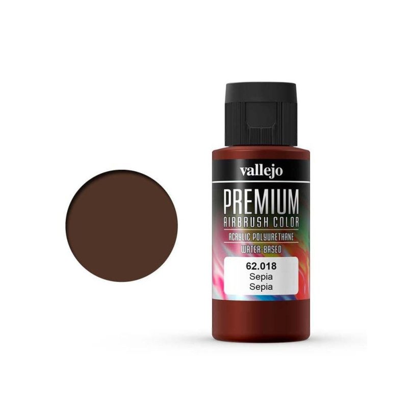 Vallejo Premium Airbrush Color Sepia (60ml) 62.018