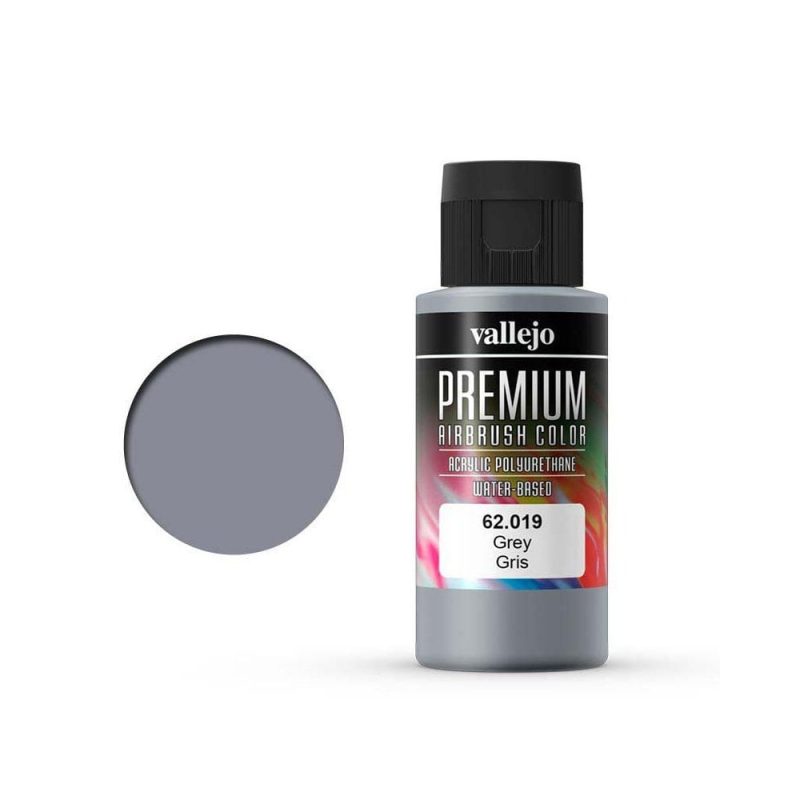 Vallejo Premium Airbrush Color Grey (60ml) 62.019