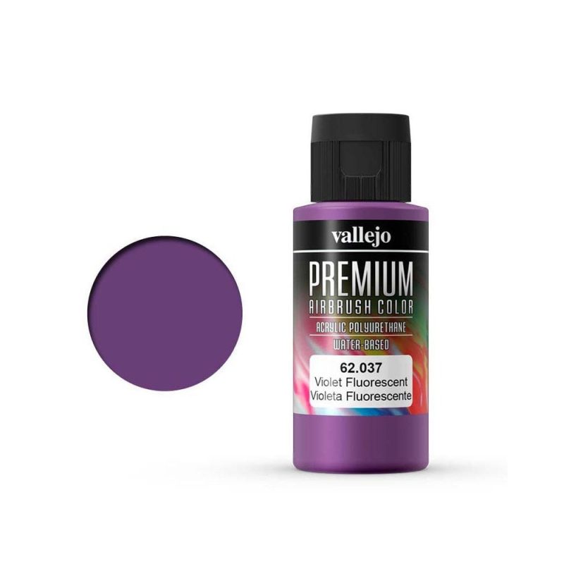 Vallejo Premium Airbrush Color Violet Fluorescent (60ml) 62.037