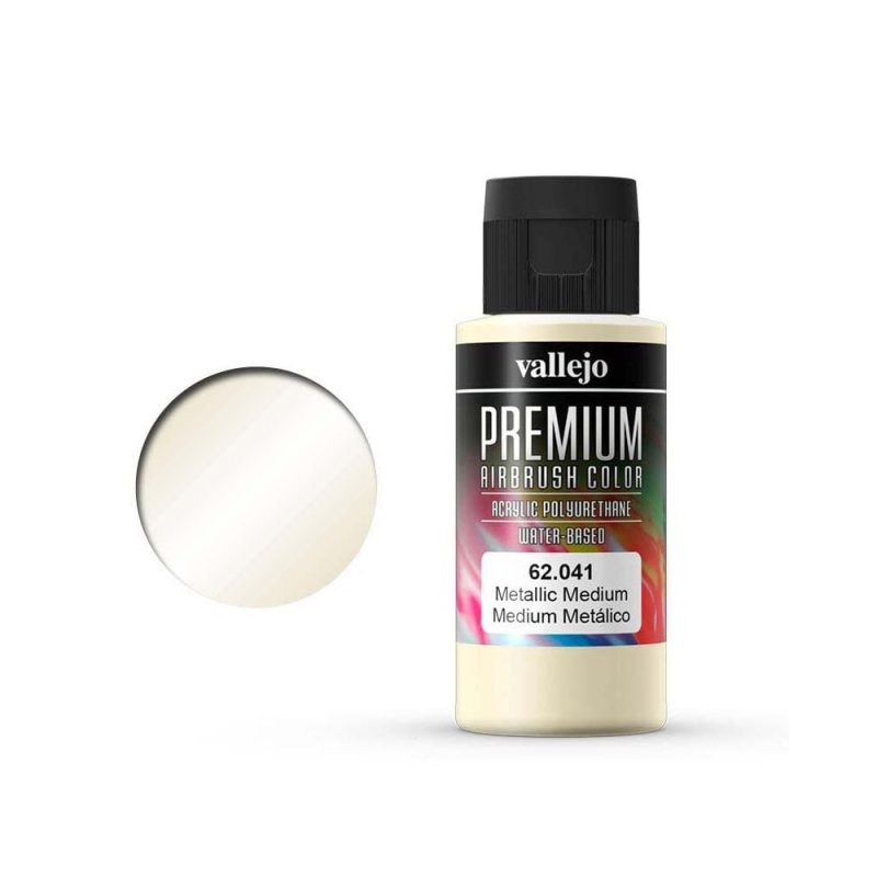Vallejo Premium Airbrush Color Metallic Medium (60ml) 62.041