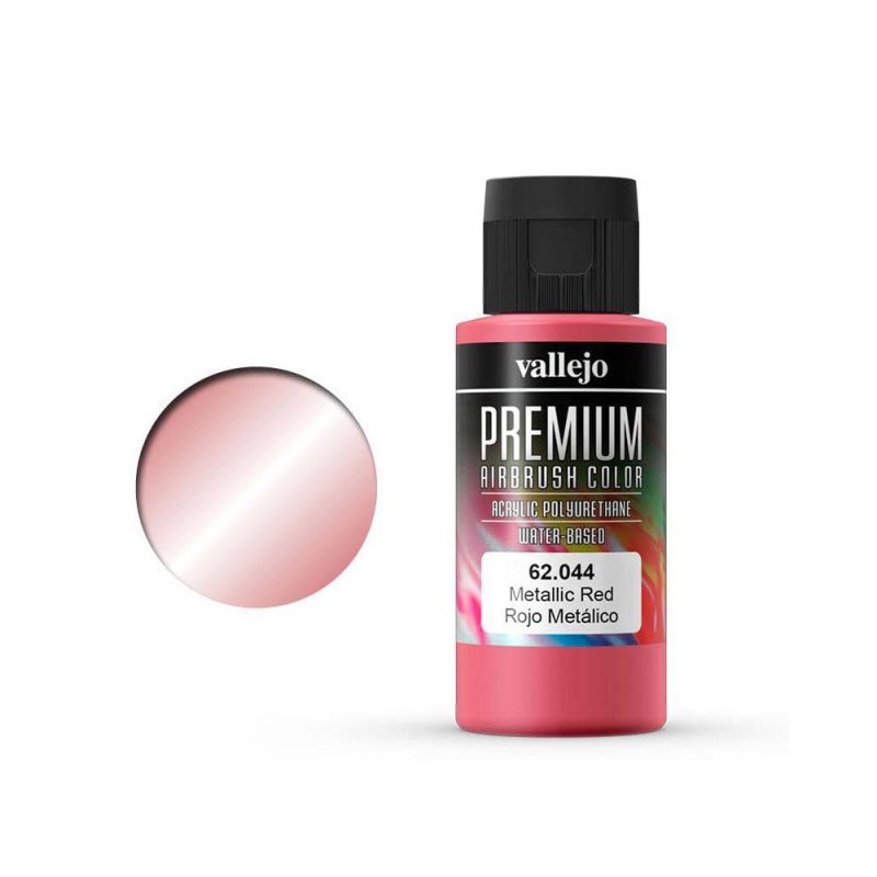 Vallejo Premium Airbrush Color Metallic Red (60ml) 62.044