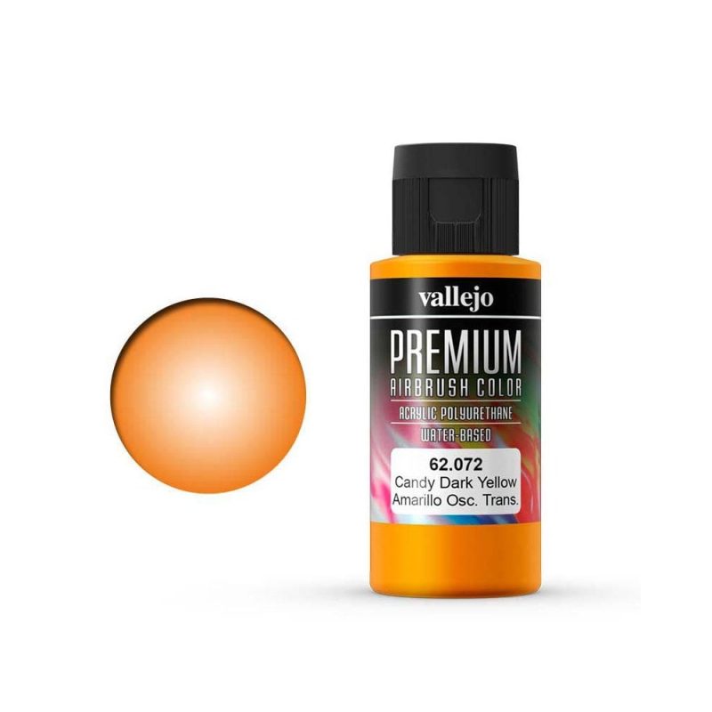 Vallejo Premium Airbrush Color Candy Dark Yellow (60ml) 62.072