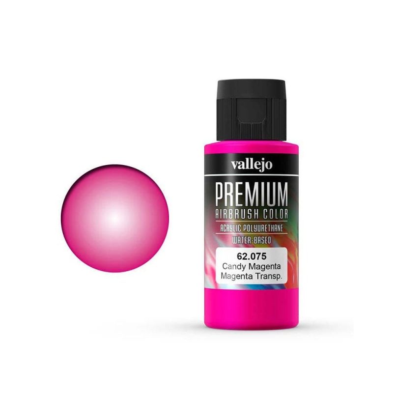 Vallejo Premium Airbrush Color Candy Magenta (60ml) 62.075