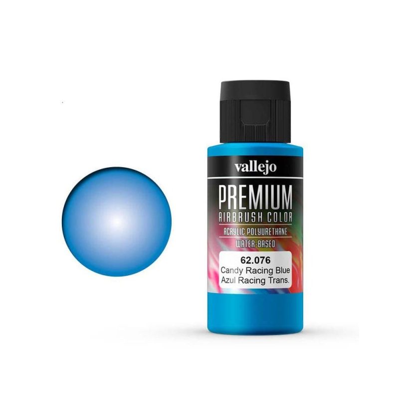 Vallejo Premium Airbrush Color Candy Racing Blue (60ml) 62.076