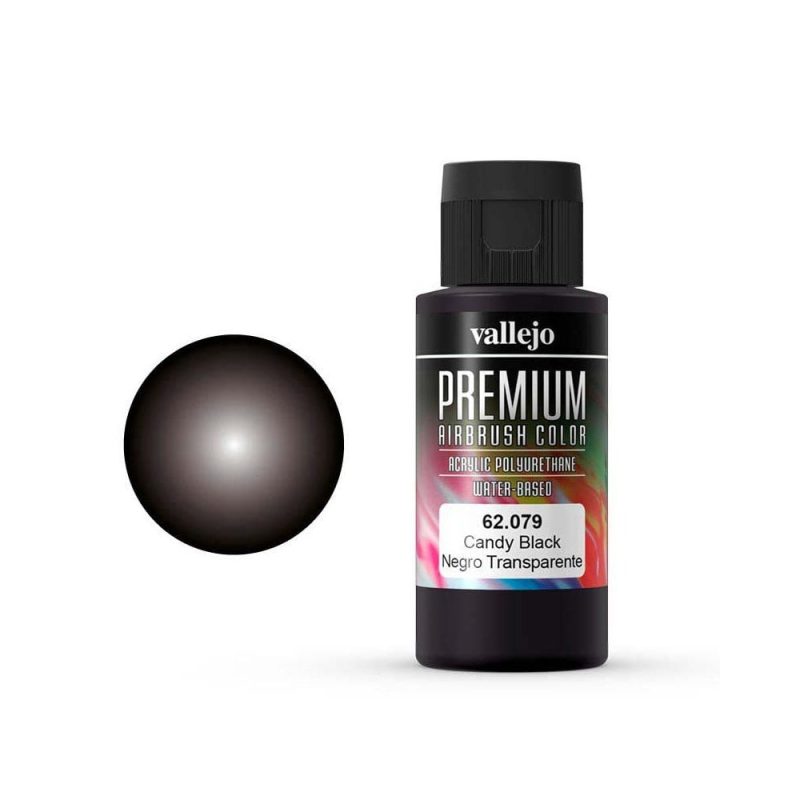 Vallejo Premium Airbrush Color Candy Black (60ml) 62.079