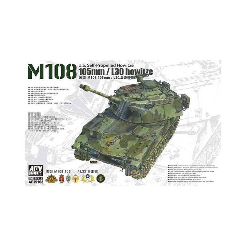 AFV Club M108 105mm/L30 Self-Propelled Howitzer (1/35) AF35108