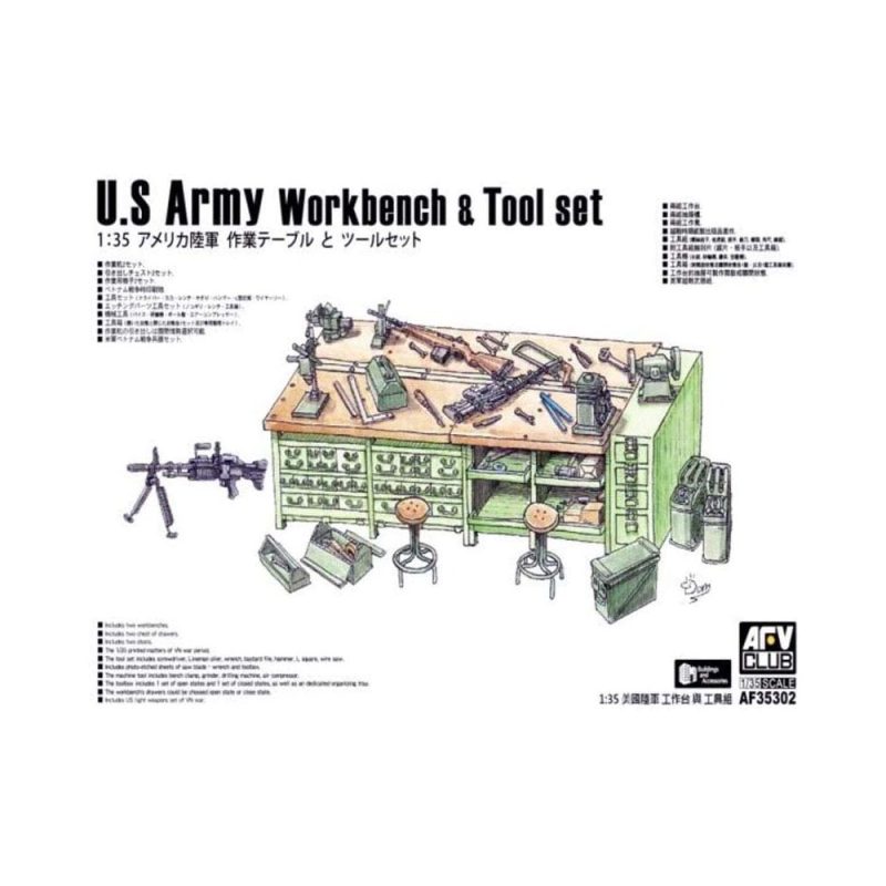 AFV Club U.S Army Workbench & Tool Set (1/35) AF35302