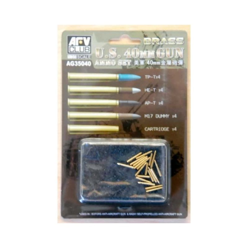 AFV Club U.S. 40mm Gun Ammo Set (1/35) AG35040