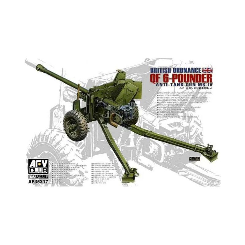 AFV Club British Ordnance QF 6-Pounder Anti-Tank Gun Mk.IV (1/35) AF35217