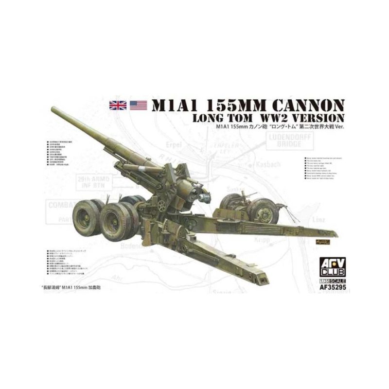 AFV Club WWII M1A1 155mm Cannon Long Tom (1/35) AF35295