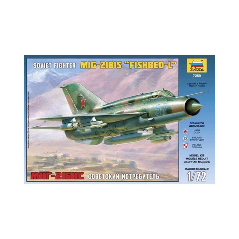 Zvezda Soviet Fighter Mig 21 Pf (1/72) 7259