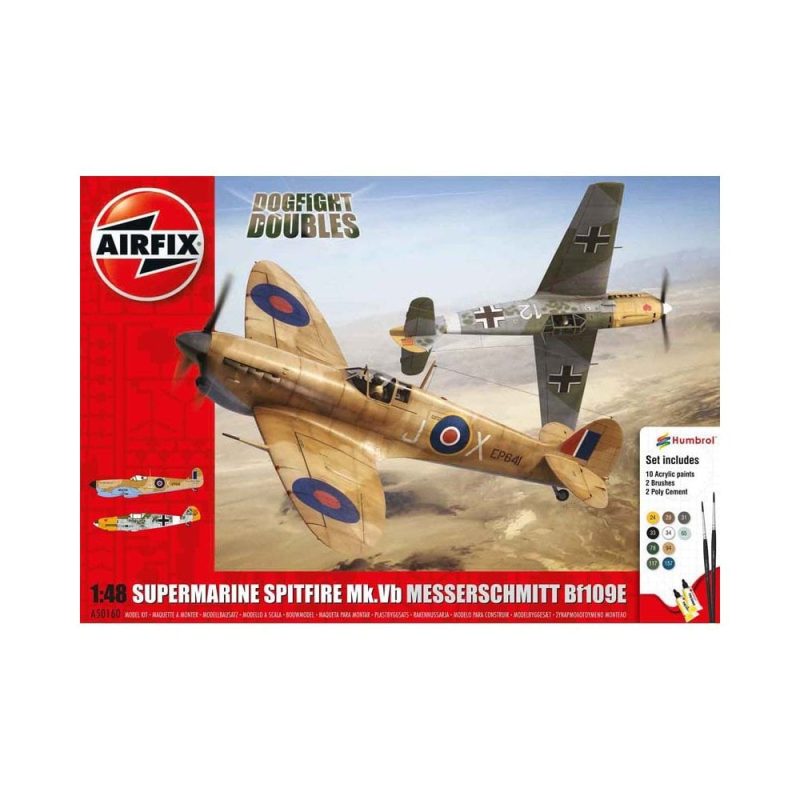 Airfix Supermarine Spitfire MkVb Messerschmitt Bf109E (1/48) A50160