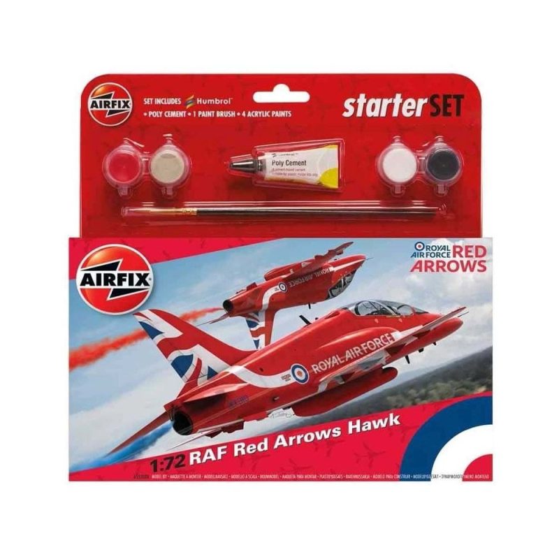 Airfix Medium Starter Set - RAF Red Arrows Hawk (1/72) A55202C