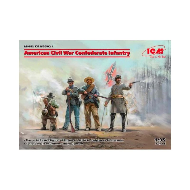 1/35 American Civil War Confederate Infantry ICM 35021