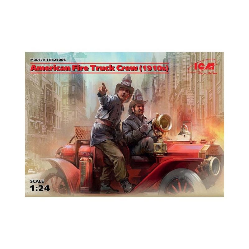 1/24 American Fire Truck Crew (1910's) 2 Figs ICM 24006