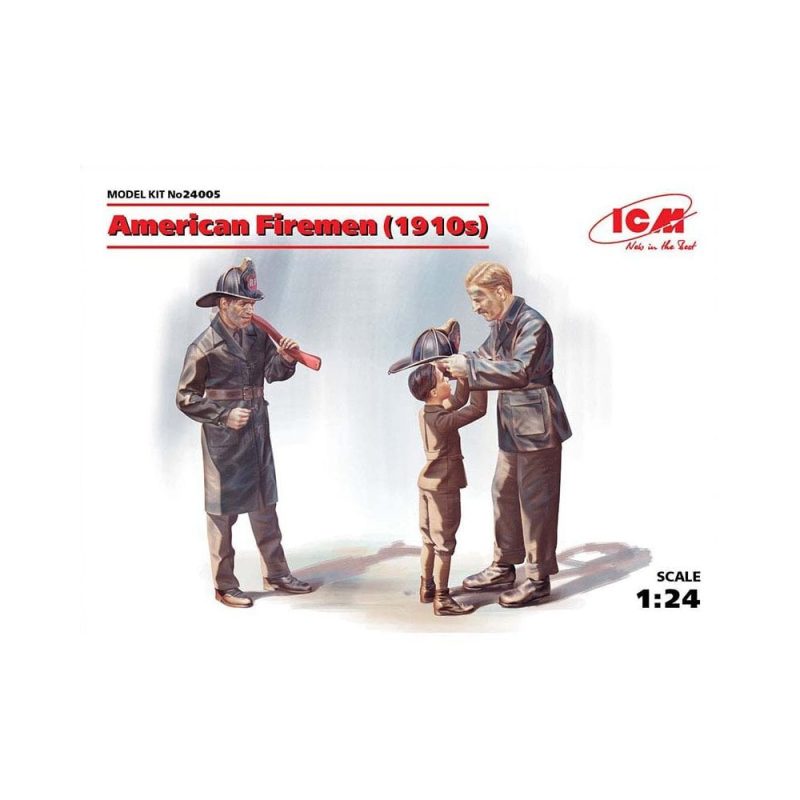 1/24 American Firemen (1910's) 3 Figs ICM 24005