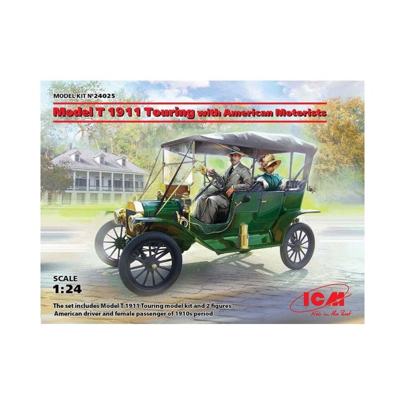 1/24 Model T 1911 Touring w/ American Motorists ICM 24025