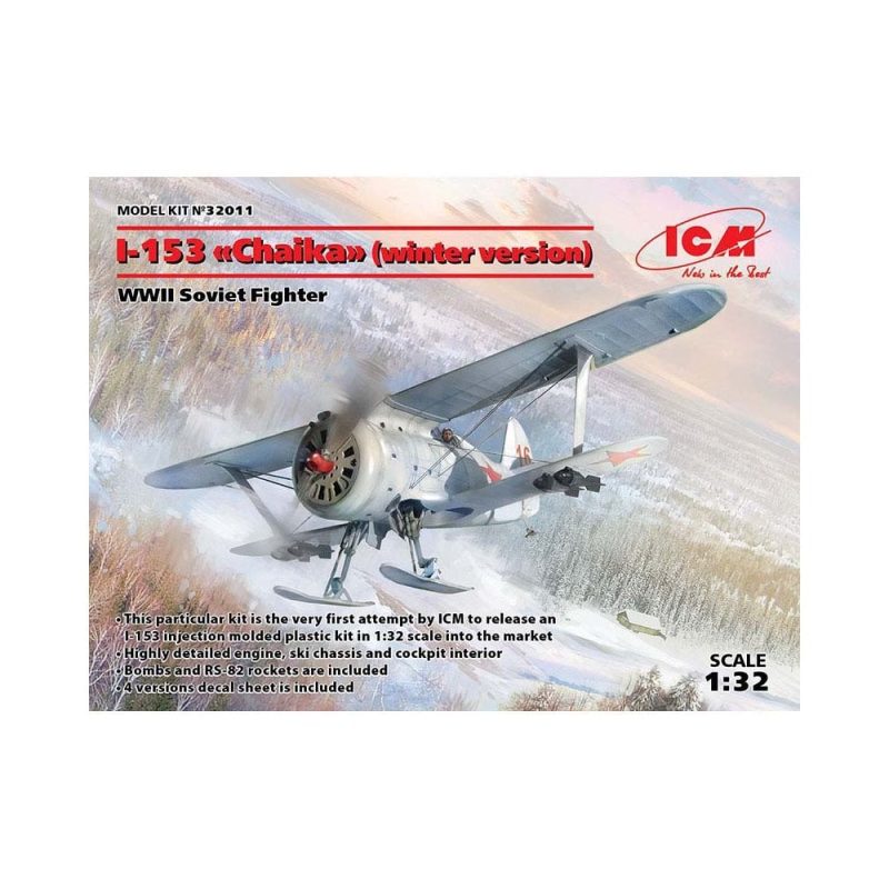 1/32 I-153 WWII Soviet Fighter ICM 32011