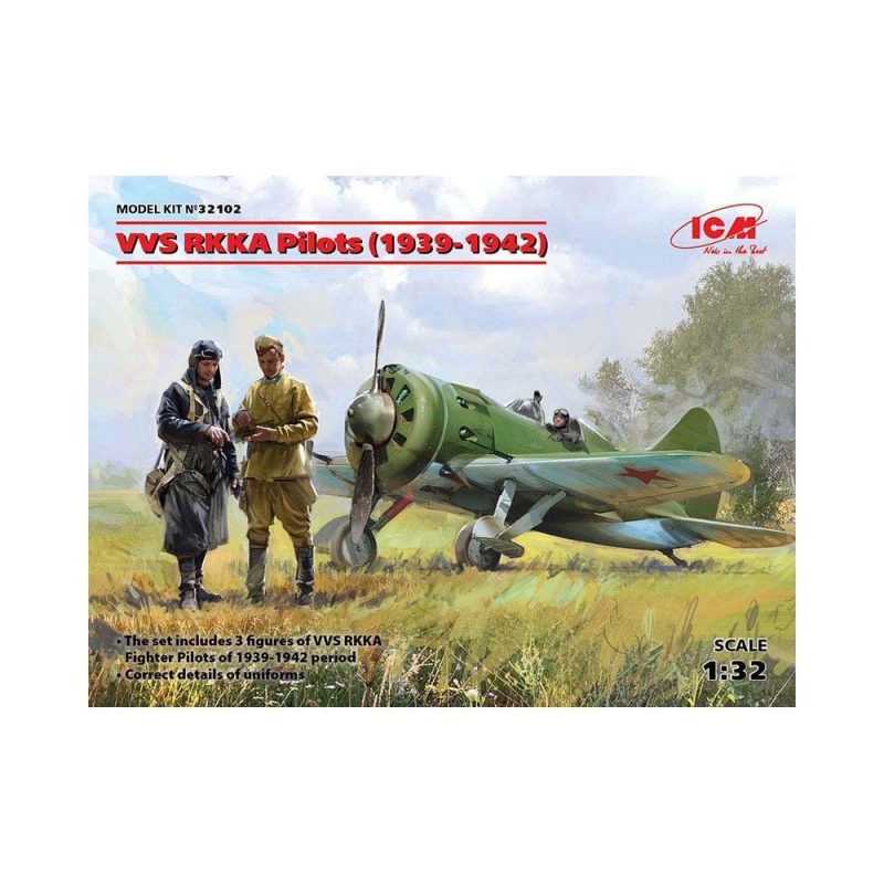 1/32 VVS RKKA Pilots (1939-1942) (3 figs) ICM 32102