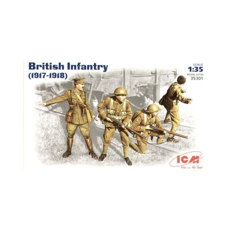 1/35 British Infantry (1917-1918) 4 Figs ICM 35301