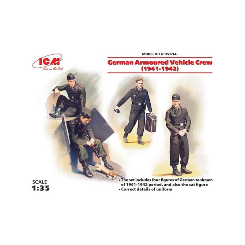 1/35 German Armoured Vehicle Crew (1941-42) 4 Figs ICM 35614