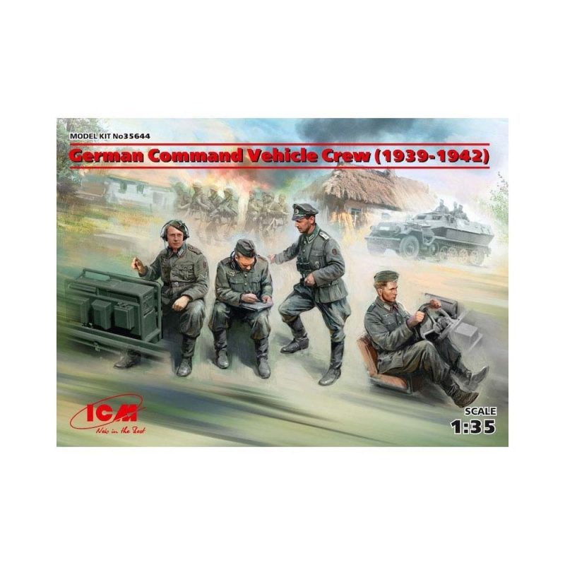 1/35 German Command Vehicle Crew (1939-42) 4 Fig ICM 35644