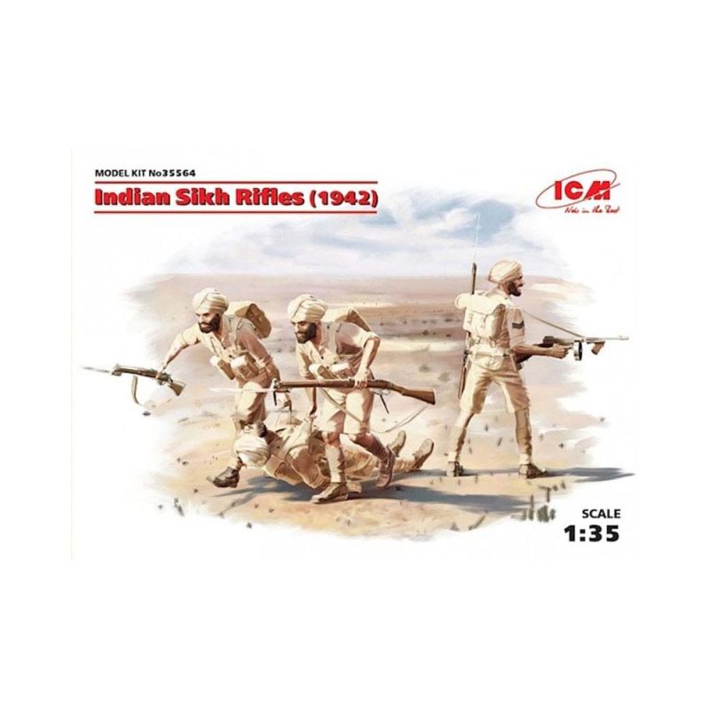 1/35 Indian Sikh Rifles (1944) 4 Figs ICM 35564