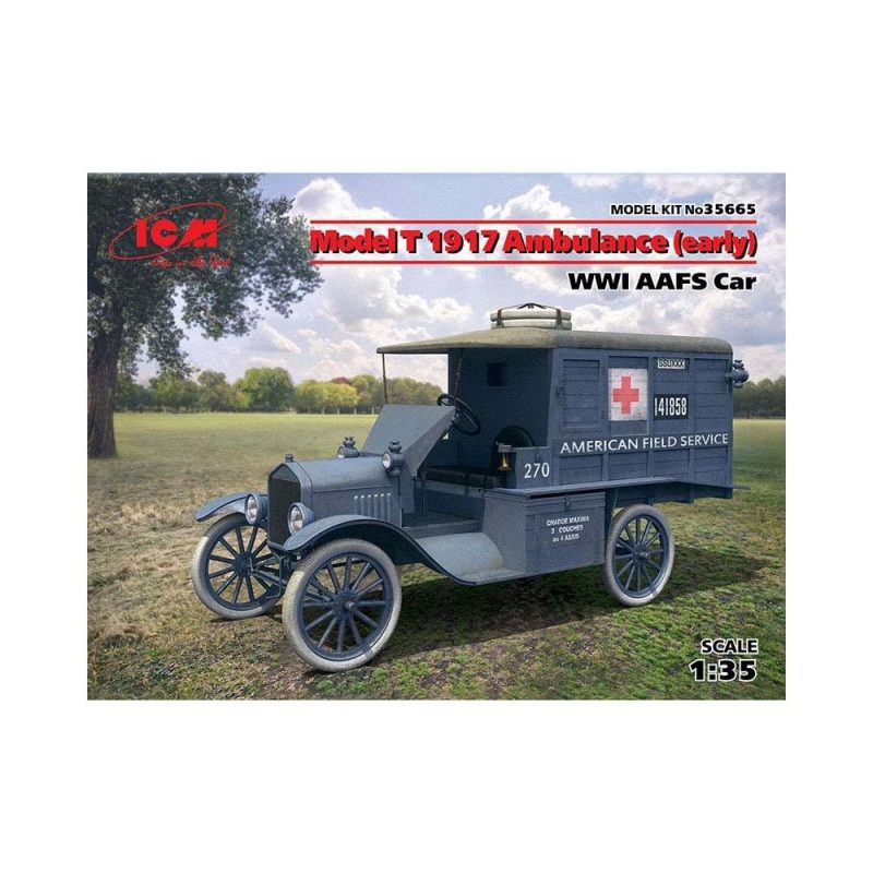 1/35 Model T 1917 Ambulance WWI AAFS Car ICM 35665