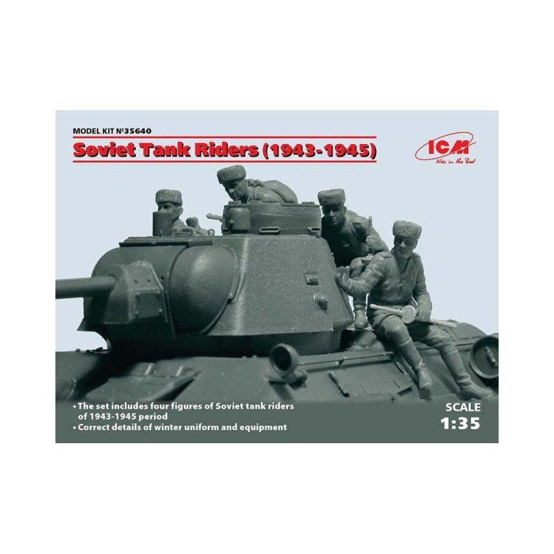 1/35 Soviet Tank Riders (1943-1945) 4 Figs ICM 35640