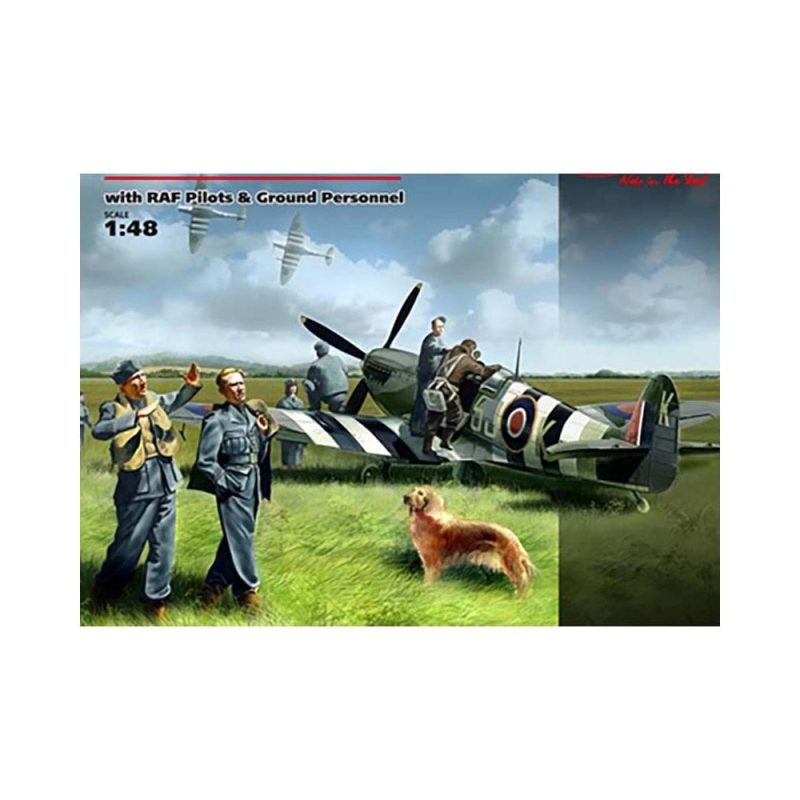 1/48 Spitfire Mk.IX w/ RAF Pilots & Ground Personnel ICM 48801