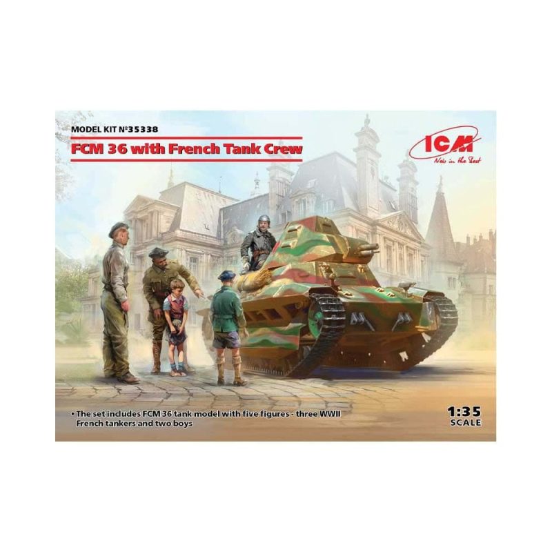 1/35 FCM 36 WWII French Light Tank w/ French Crew ICM 35338