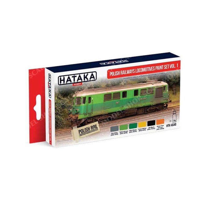 Hataka Red Line Paint Set - Railways Locomotives Paint Set Vol.1 HTK-AS40