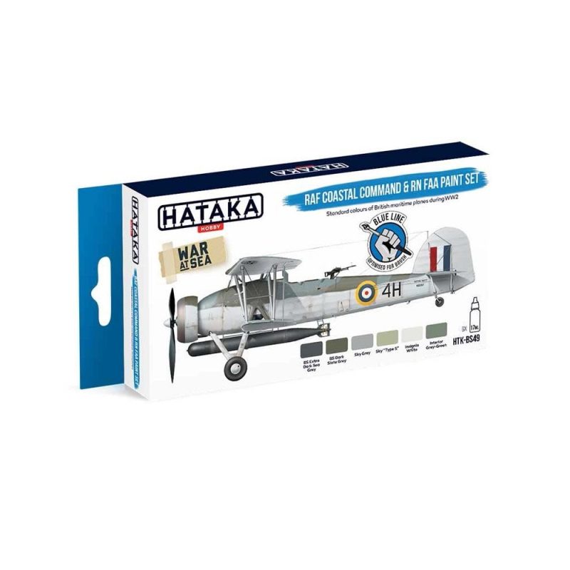 Hataka Blue Line Paint Set - Coastal Command Rn Faa HTK-BS49