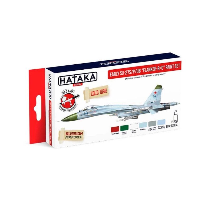 Hataka Red Line Paint Set - Su-27S/P/UB Flanker-B/C HTK-AS104