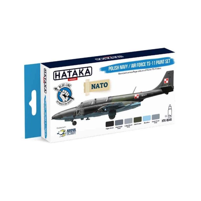 Hataka Blue Line Paint Set - Navy/Air Force TS-11 HTK-BS46