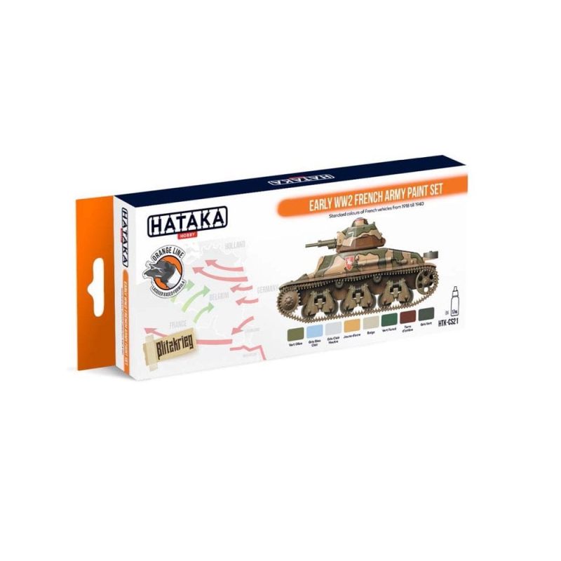 Hataka Orange Line Paint Set - WWII French Army HTK-CS21